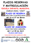 Abierto el plazo de matrícula y reservas para el curso 26/27 - Escuela Infantil Municipal de Tíjola